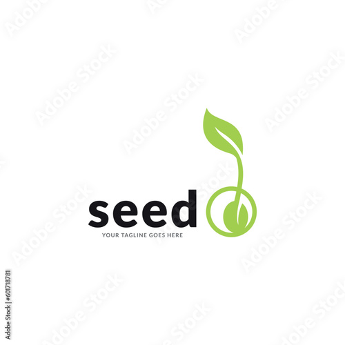 green seed logo type illustration