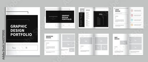 Graphic Design Portfolio Template, A4 Graphic Designer Portfolio photo