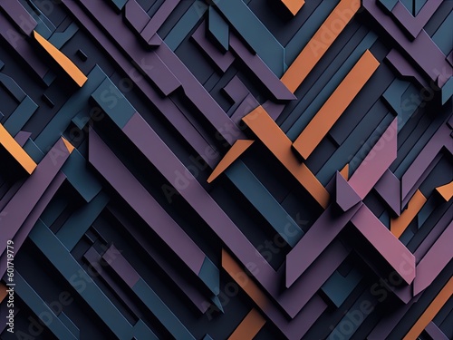 Colorful geometric 3d abstract background generated ai