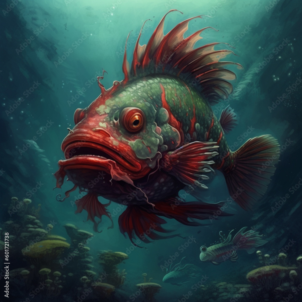 Deep water fish. Generative AI. Deep water fish. Generative AI.