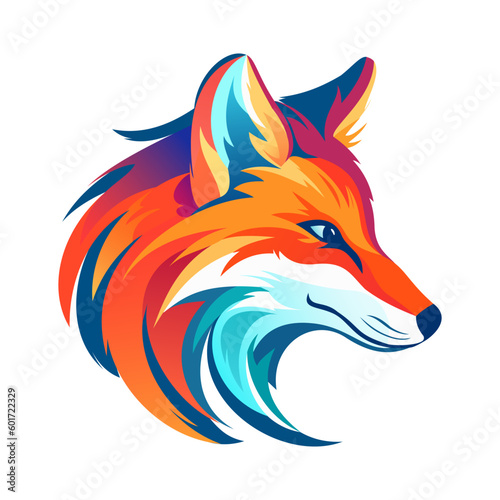 Creative illustration of Fox Head logo vector design. Fox head logo