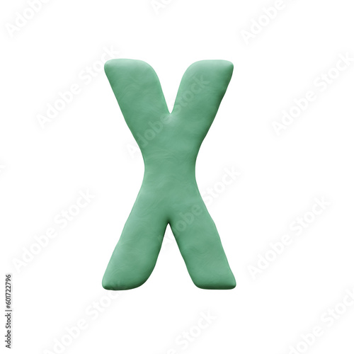 Plasticine or Play-doh 3D Alphabet PNG Lettering