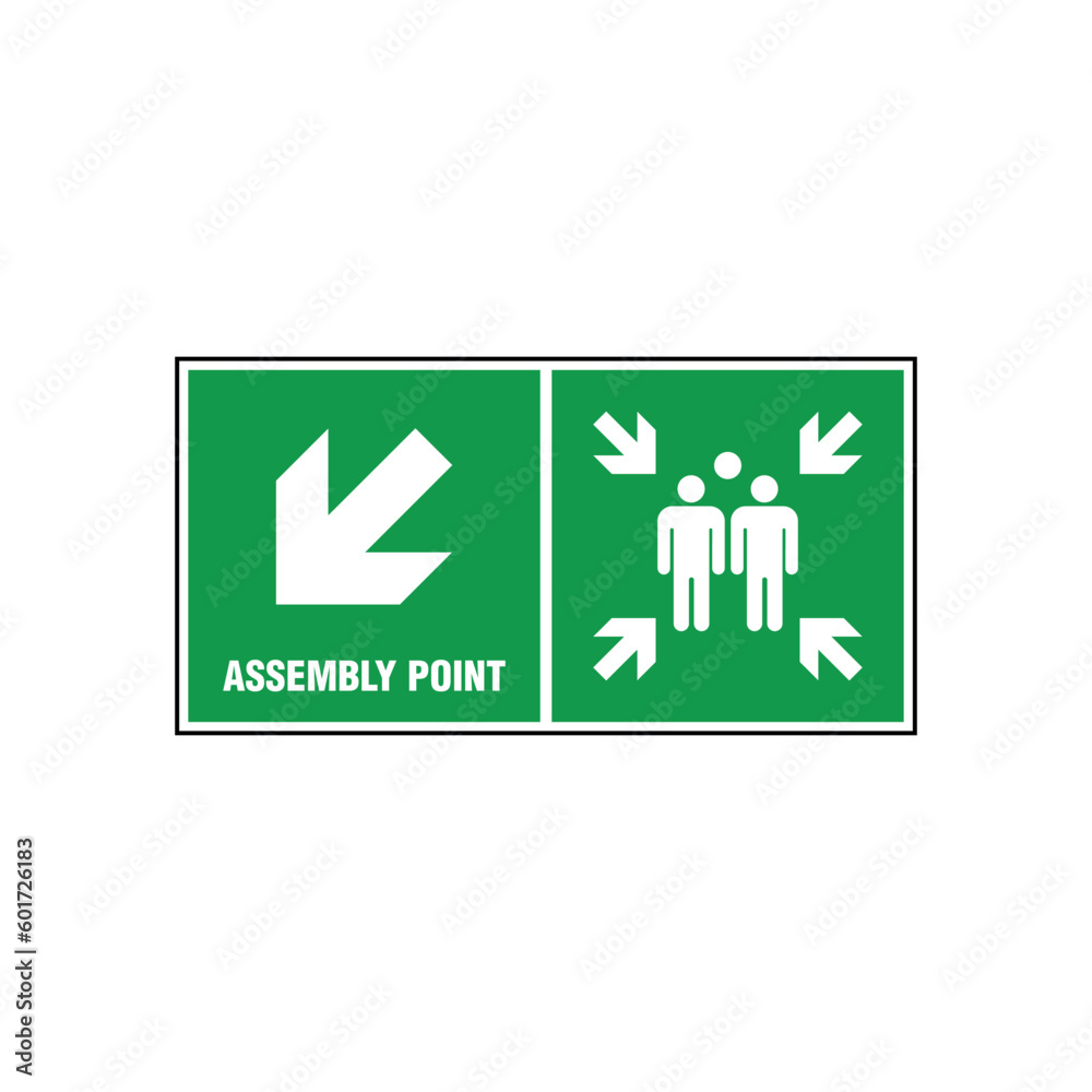 Fire Assembly Point Sign Vector Template Fire Assembly Point Sign Vector Template