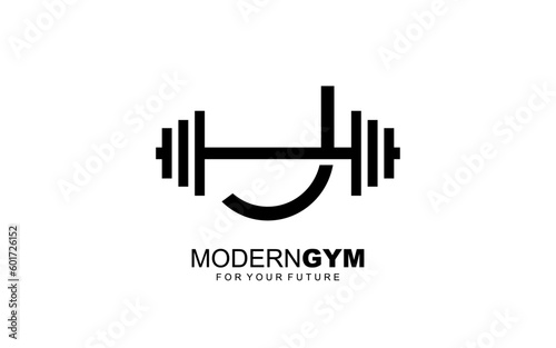 J logo gym vector for identity company. initial letter fitness template vector illustration for your brand.