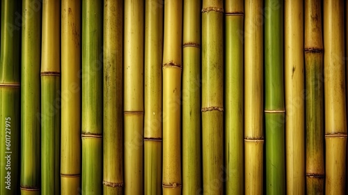 Bamboo texture background  green bamboo  background for design. Generative AI.