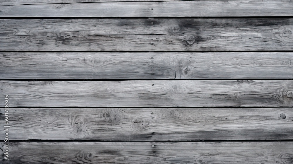 Old gray wooden fence. Wood texture background. Banner with rustic texture for your design. Generative AI. Old gray wooden fence. Wood texture background. Banner with rustic texture for your design. Generative AI.