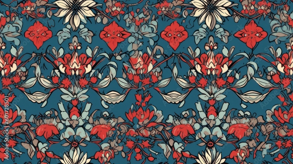 Seamless intricate repeating Summer pattern Seamless intricate repeating Summer pattern