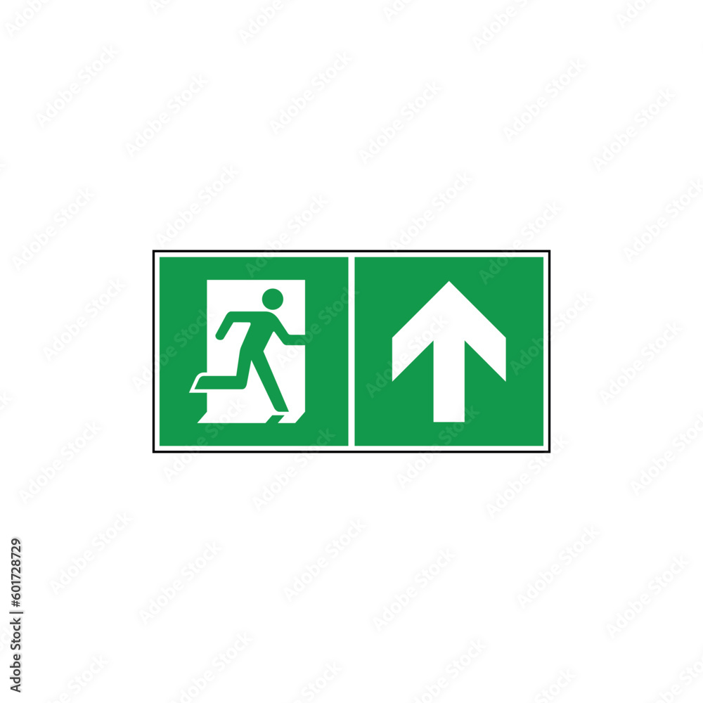 Fire Exit Sign Icon Vector Template Fire Exit Sign Icon Vector Template