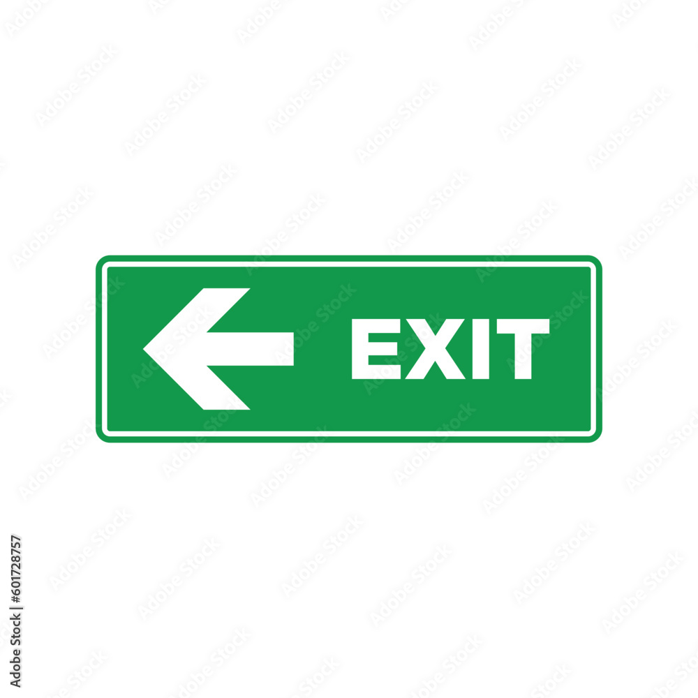 Fire Exit Sign Icon Vector Template Fire Exit Sign Icon Vector Template