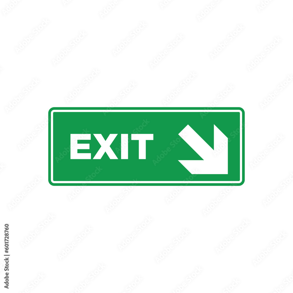 Fire Exit Sign Icon Vector Template Fire Exit Sign Icon Vector Template