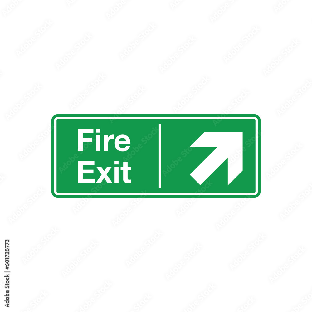 Fire Exit Sign Icon Vector Template Fire Exit Sign Icon Vector Template