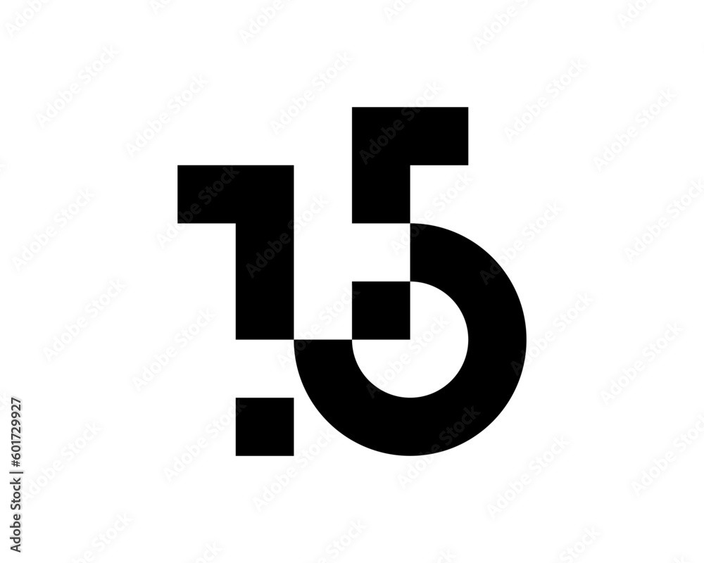simple geometric logo template of initial letter number 1 5 S I simple geometric logo template of initial letter number 1 5 S I