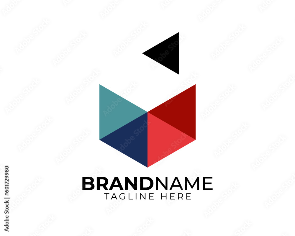 simple flat colorful hexagonal based fraction logo template with shadow
simple flat colorful hexagonal based fraction logo template with shadow