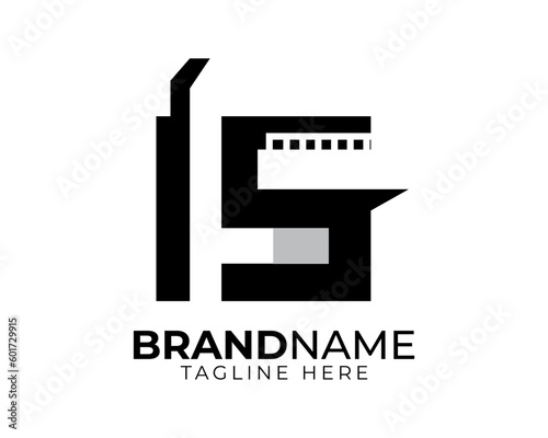 initial letter of 1 5 S I  as an architecture logo template