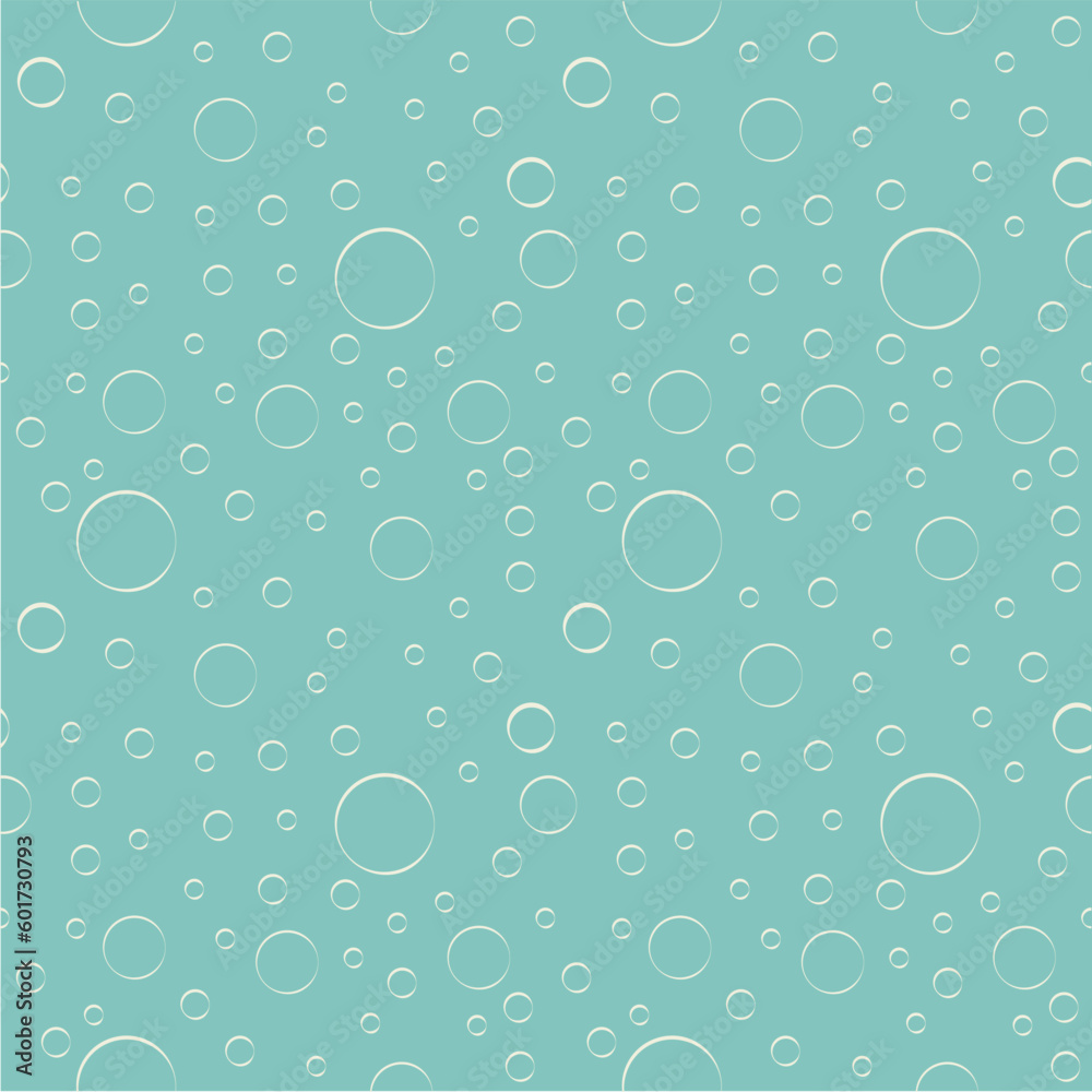 Seamless pattern with under water bubbles. Vector illustration. Sea, water seamless pattern. Tropical underwater landscape
