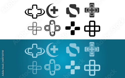 symboles de la santé comme la pharmacie avec des croix et lune du domaine médicale