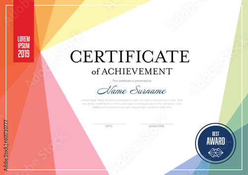 Modern certificate template
