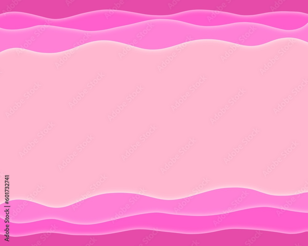pink background with waves and bubbles