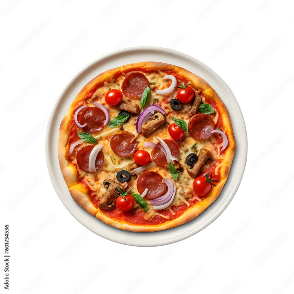 pizza on a plate