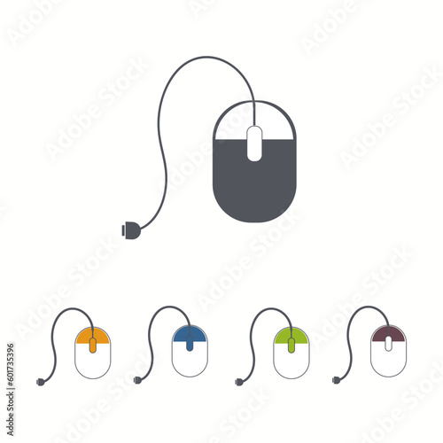 Computer mouse sign icon. Optical with wheel.Vector