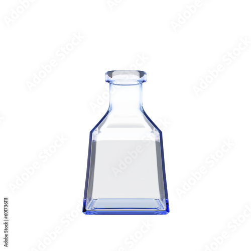3d rendering fantasy glass of potion flask isolated