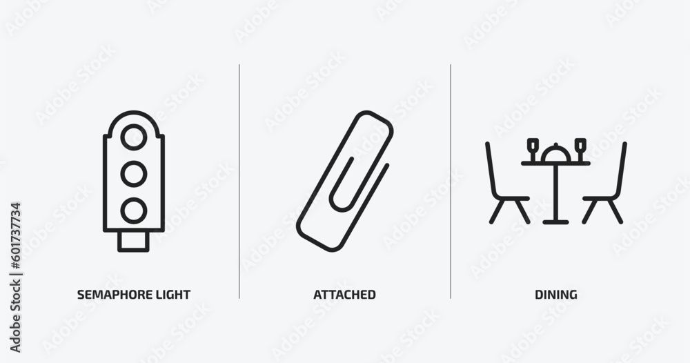 tools and utensils outline icons set. tools and utensils icons such as semaphore light, attached, dining vector. can be used web and mobile. tools and utensils outline icons set. tools and utensils icons such as semaphore light, attached, dining vector. can be used web and mobile.
