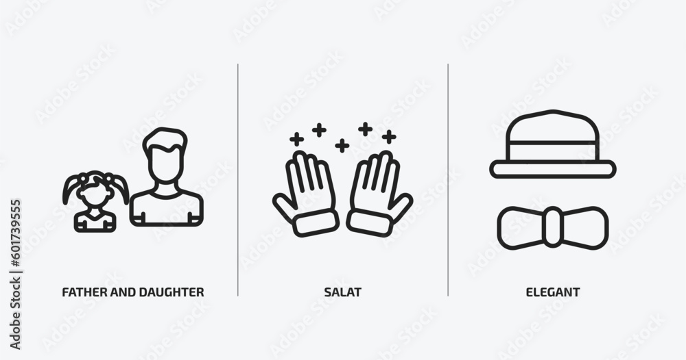 people outline icons set. people icons such as father and daughter, salat, elegant vector. can be used web and mobile. people outline icons set. people icons such as father and daughter, salat, elegant vector. can be used web and mobile.