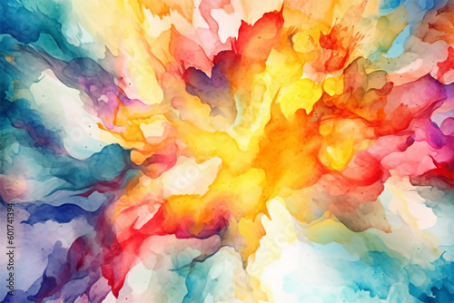 Abstract artistic watercolor background Cr     par ai g  n  rative.