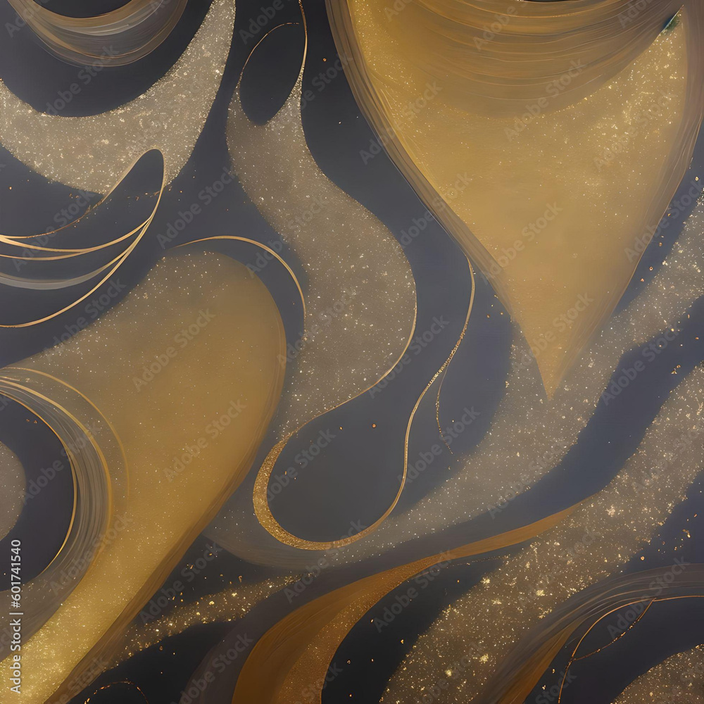 Obraz premium Glitter gold with dark background with a pattern created with Generative AI Technology