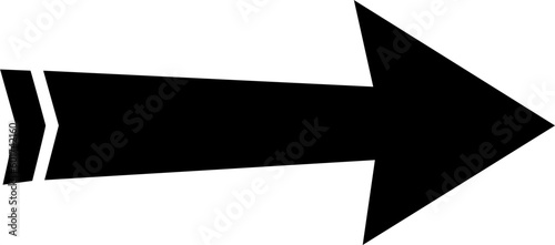 New style black vector arrow isolated on white background. Vector icon arrow. Arrow vector illustration. Replaceable vector design.
