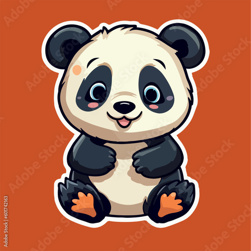 Fototapeta Naklejka Na Ścianę i Meble -  Cute panda drawing kawaii Funny Vector Illustration eps 10