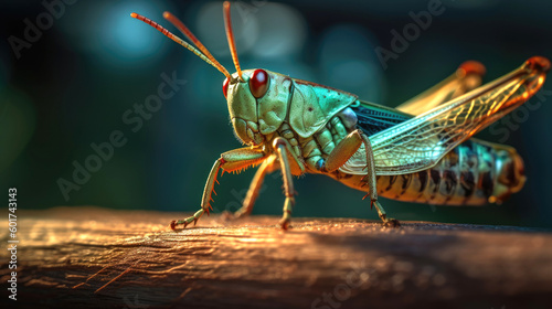 Grasshopper in the wild. Generative AI © piai
