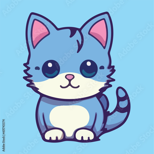 Cat Cute Chibi Kawai Funny Vector Illustration eps 10 © thoif