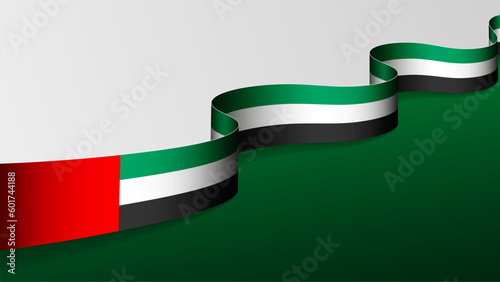 EAU ribbon flag background.