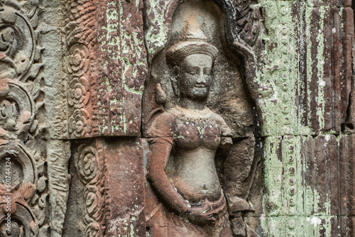 Stone craving in Angkor Archaeological Park  Siem Reap  Cambodia