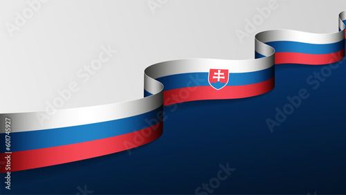 Free Download Slovakia ribbon flag background. - GFXLoad