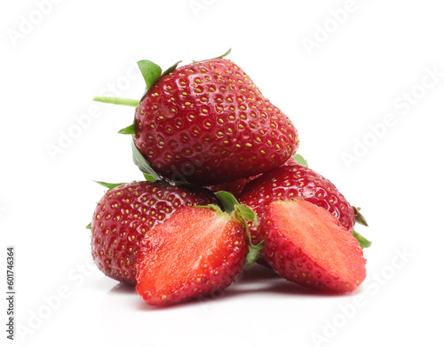 Strawberries isolated on white background