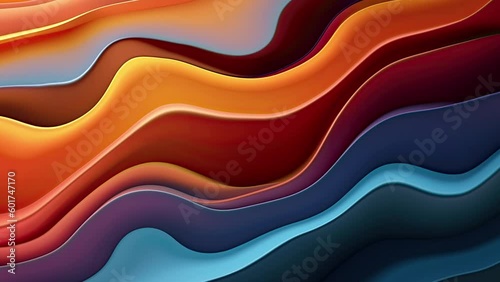 Wallpaper Mural Abstract liquid motion video background, colored layered forms, wave paper cut, multi-layered color fields, folding graphics, sculptural paper fluid with slow dissolving effect Torontodigital.ca
