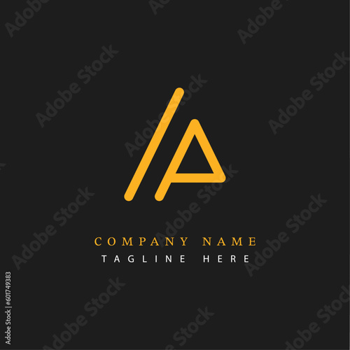 Letter AP logotype Monoline style, simple and elegant AP logo - Vector