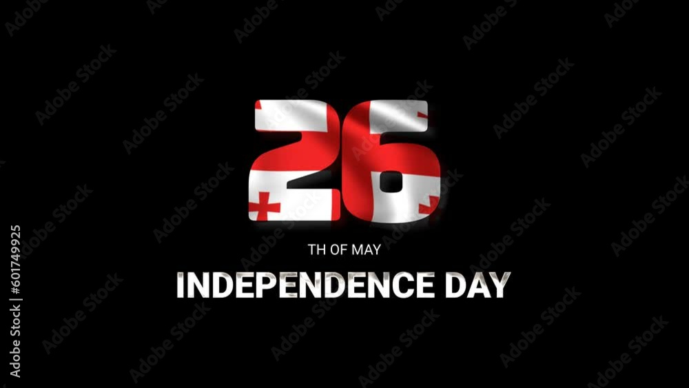 Georgia happy independence day animation. 26th of may text overlay flags georgia independence day. Georgia happy independence day animation. 26th of may text overlay flags georgia independence day.