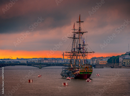 Rehearsal of the Navy Day parade in St. Petersburg