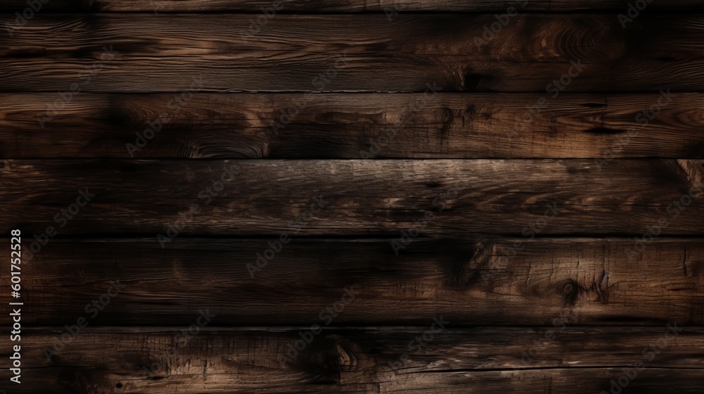 Fototapeta premium Seamless dark wood background texture.