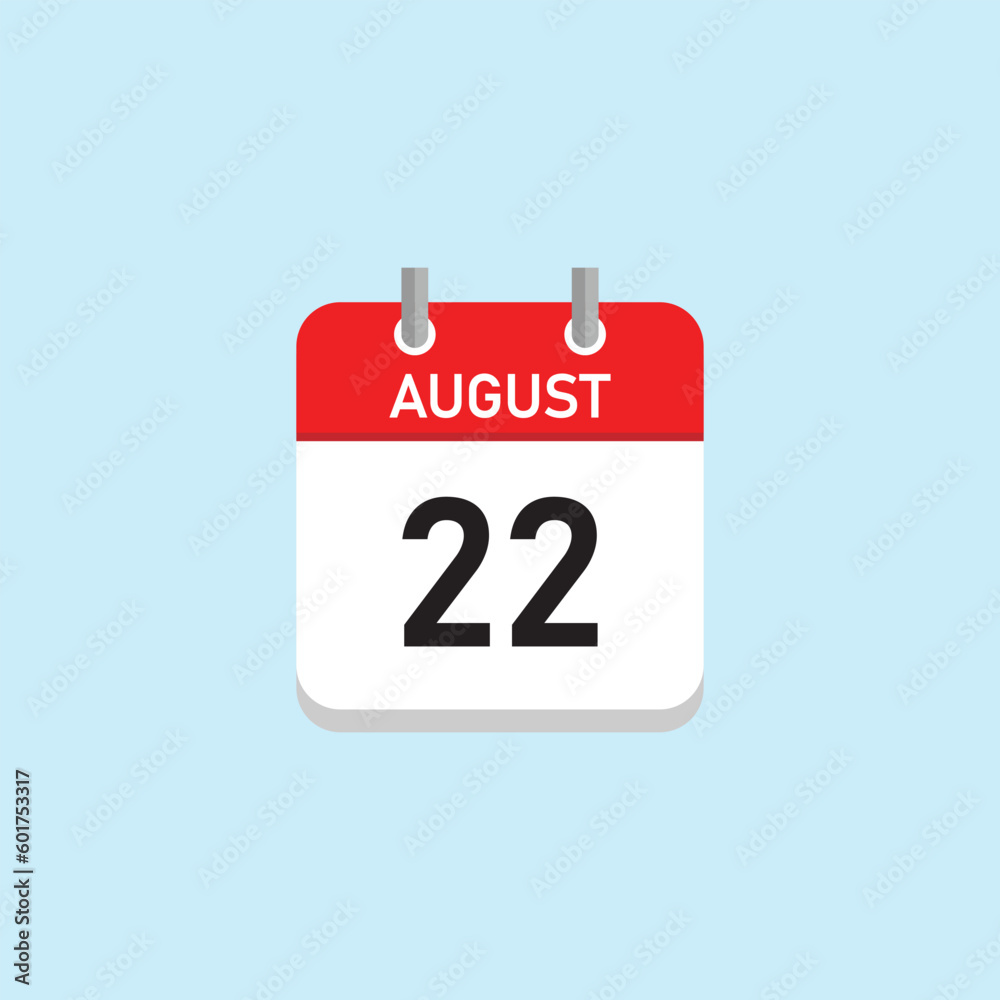 August 22 Concept Design. Vector Illustration. August 22 Concept Design. Vector Illustration.