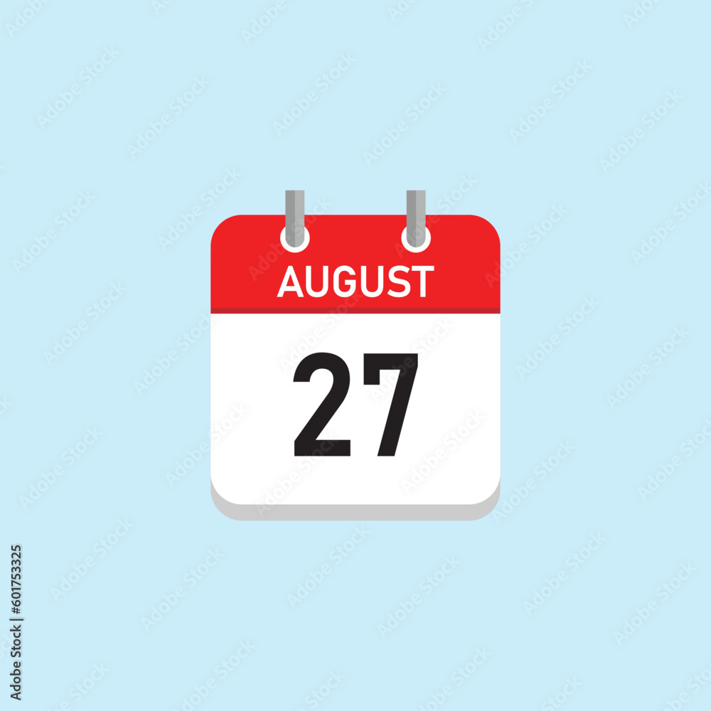 August 27 Concept Design. Vector Illustration. August 27 Concept Design. Vector Illustration.