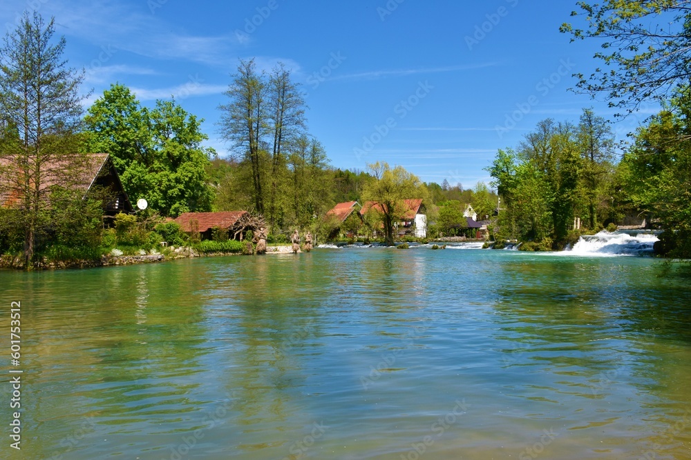 Korana river at the town of Slunj in Karlovac county, Croatia