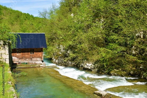 Old mill at the edge of Korana river in Lika-Senj county, Croatia