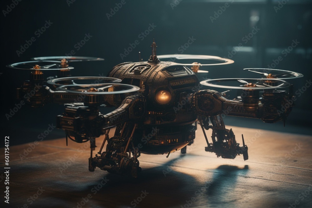 A directional flying device. Generative AI A directional flying device. Generative AI