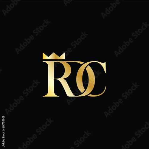 monogram luxury letter R D C Logo