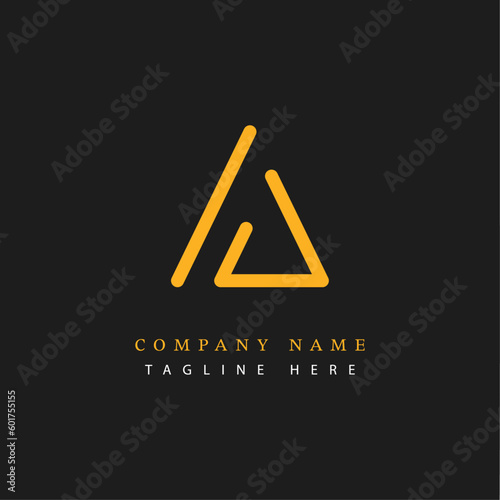 Letter AU logotype Monoline style, simple and elegant AU logo - Vector