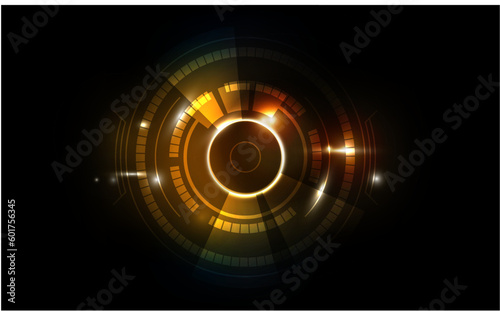 gold background abstract futuristic electronic circuit technology 